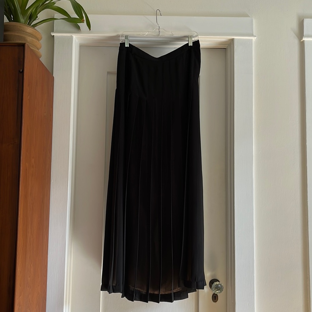BCBG Chiffon Pleated Maxi Skirt